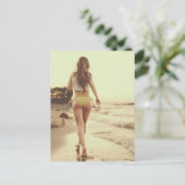ビーチビキニ写真はがき  ポストカード (スタンド正面)