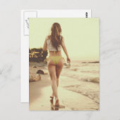 ビーチビキニ写真はがき  ポストカード (正面/裏面)
