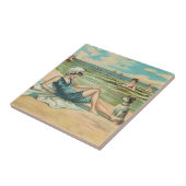 ビーチビクトリアンスイムガール海サマーバケーション タイル (側面)