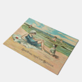 ビーチビクトリアンスイムガール海サマーバケーション ドアマット (アングル)