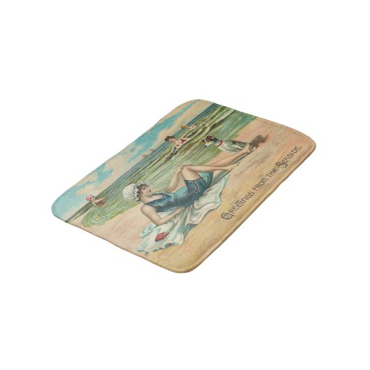 ビーチビクトリアンスイムガール海サマーバケーション バスマット (アングル)