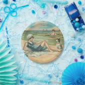 ビーチビクトリアンスイムガール海サマーバケーション ペーパープレート (パーティー)