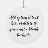 ビーチビブカスタムス写真オーナメント – クリスマスプレゼント セラミックオーナメント (裏面)