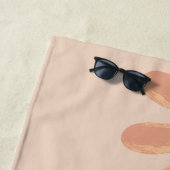 ビーチビブサマーレトロ名前をカスタムする ビーチタオル (インサイチュ)