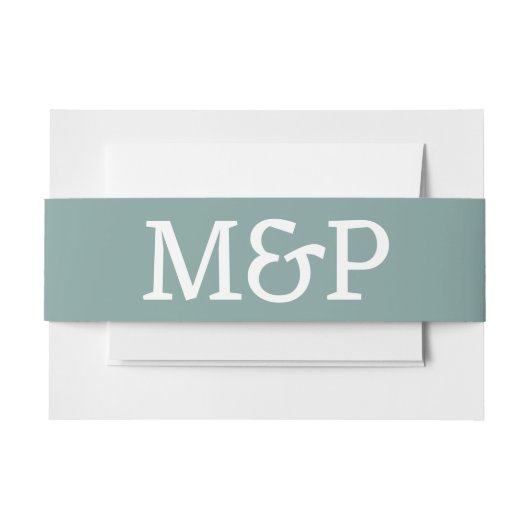 ビーチビブティール(緑がかった色) 招待状ベリーバンド (正面例)