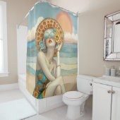 ビーチビベスサマーグラマーガールインサングラス シャワーカーテン (インサイチュ)