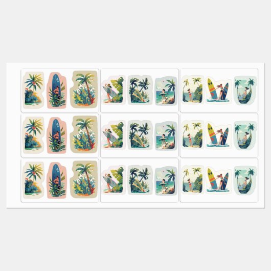 ビーチビベスビニールステッカー ラベル (シート)