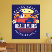 ビーチビベスペンサコーラビーチFL キャンバスプリント (インサイチュ (リビング))