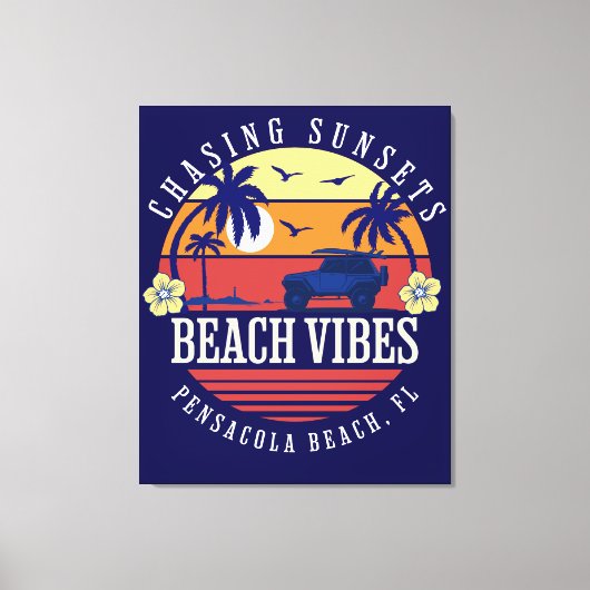 ビーチビベスペンサコーラビーチFL キャンバスプリント (正面)