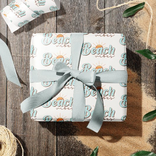 ビーチビベスレトロサマーサンパターン ラッピングペーパー