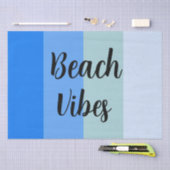 ビーチビベス青ストライプ色 薄葉紙 (クラフト)