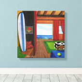 ビーチビューインハワイ キャンバスプリント (インサイチュ (ウッドフロア))