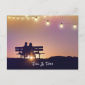 ビーチビュー水彩ストリングライトフォト 案内ポストカード (裏面)