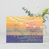 ビーチビュー水彩ストリングライト 招待状 (スタンド正面)