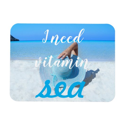 ビーチビュー// I need Vitamin Sea マグネット (横)