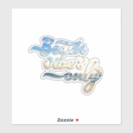 ビーチビーズオンリータイポグラフィ シール