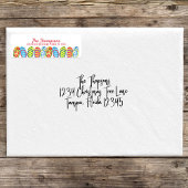 ビーチビーチサンダルカラフルトロピカルパーソナライズされた ラベル