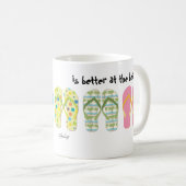 ビーチビーチサンダル人生はビーチで良い。 コーヒーマグカップ (正面右)