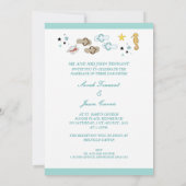 ビーチビーチサンダル結婚式招待状 招待状 (裏面)