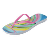 ビーチビーチサンダル – パステルカラー、抽象芸術 ビーチサンダル (アングル)