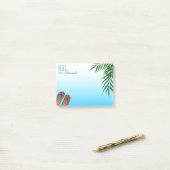 ビーチビーチサンダル パーソナライズされた ポストイット (デスク上)