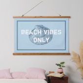 ビーチビーブスのみ動揺してフォントブルー 吊り下げ型タペストリー (寝室)