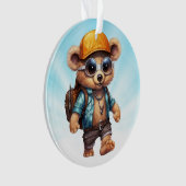 ビーチビーベアで晴れた冒険 – おもしろい準備 オーナメント (正面)