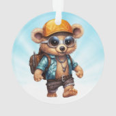 ビーチビーベアで晴れた冒険 – おもしろい準備 オーナメント (裏面)