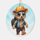 ビーチビーベアで晴れた冒険 – おもしろい準備 セラミックオーナメント (左)