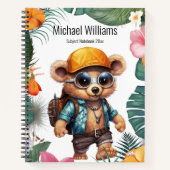 ビーチビーベアで晴れた冒険 – おもしろい準備 ノートブック (正面)