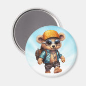 ビーチビーベアで晴れた冒険 – おもしろい準備 マグネット (正面/裏面)