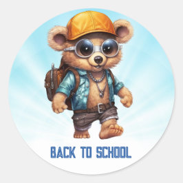 ビーチビーベアで晴れた冒険 – おもしろい準備 ラウンドシール