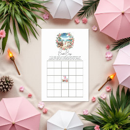 ビーチピクニックブライダルシャワービンゴゲーム