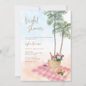 ビーチピクニックブライダルシャワー 招待状 (正面)