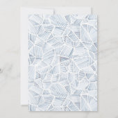 ビーチピクニックベビーシャワーインディゴ 招待状 (裏面)