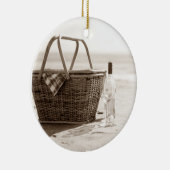 **ビーチピクニック**クリスマスオーナメント セラミックオーナメント (右)