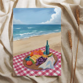 ビーチピクニック | 海岸の絵画カード