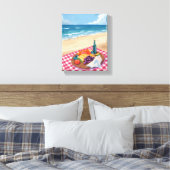 ビーチピクニック | 海岸の絵画 キャンバスプリント (インサイチュ (寝室))