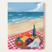 ビーチピクニック | 海岸の絵画 プランナー手帳 (裏面)