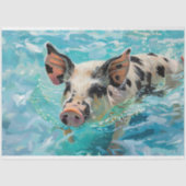 ビーチピグスイミングデコップ 薄葉紙 (正面)