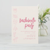 ビーチピンクバチェロレッテ招待状 招待状 (スタンド正面)