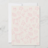 ビーチピンクバチェロレッテ招待状 招待状 (裏面)