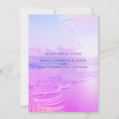 ビーチピンクフィルター熱帯夏16誕生日 招待状 (裏面)