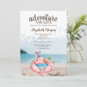 ビーチピンクフラミンゴス退職パーティー 招待状 (スタンド正面)