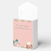 ビーチピンクフラワートロピカルブライダルシャワー フェイバーボックス (オープン)