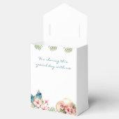 ビーチピンクフローラ熱帯ブライダルシャワー フェイバーボックス (オープン)