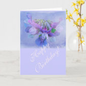 ビーチピーフラワーズ – ハッピーバースデー カード (黄色い花)