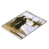 ビーチピープル歩く&ボーツヴァンゴッホファインアート ノートブック (左側)