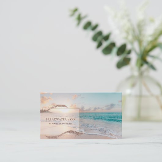 ビーチファッションブティック名刺 名刺 (スタンド正面)