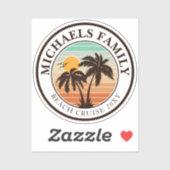 ビーチファミリー懇親会カスタムクルーズサマーバケーション シール (シート)